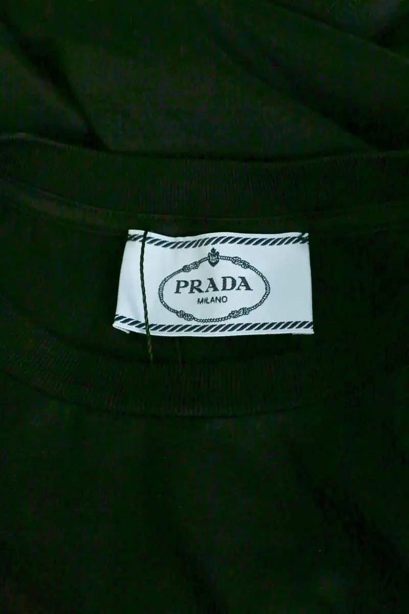 T-shirt Prada Noir en Coton