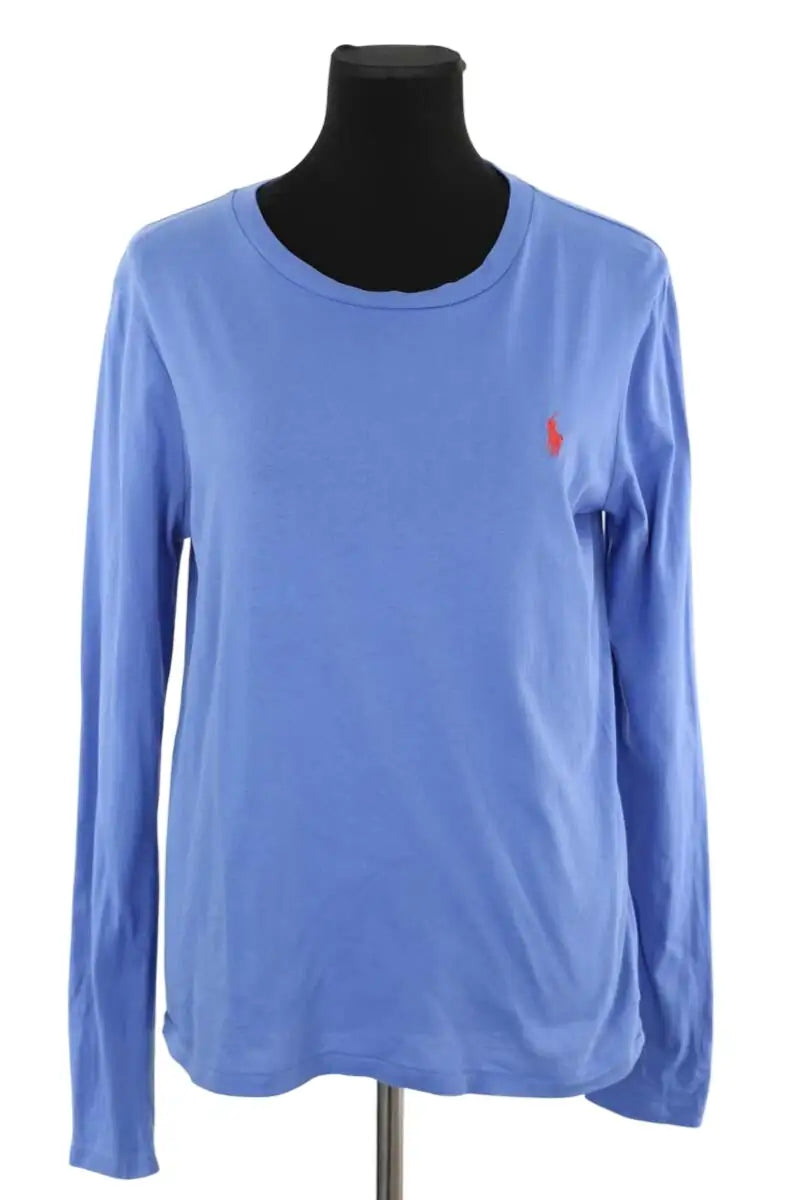 T-shirt Ralph Lauren Bleu en Coton, taille M - Seconde Main