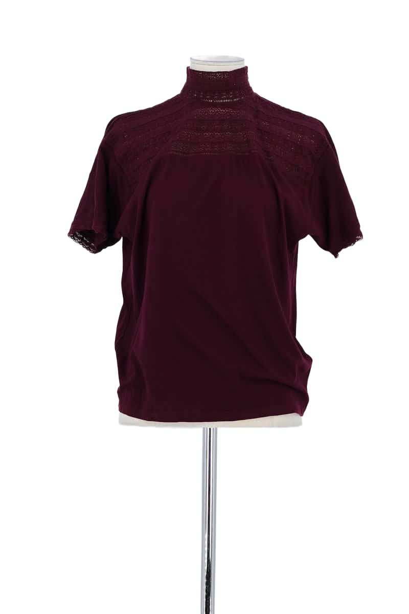 T-shirt Ralph Lauren Bordeaux en Coton, taille XS - Seconde Main