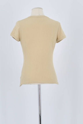 T-shirt Rouje Beige en Coton