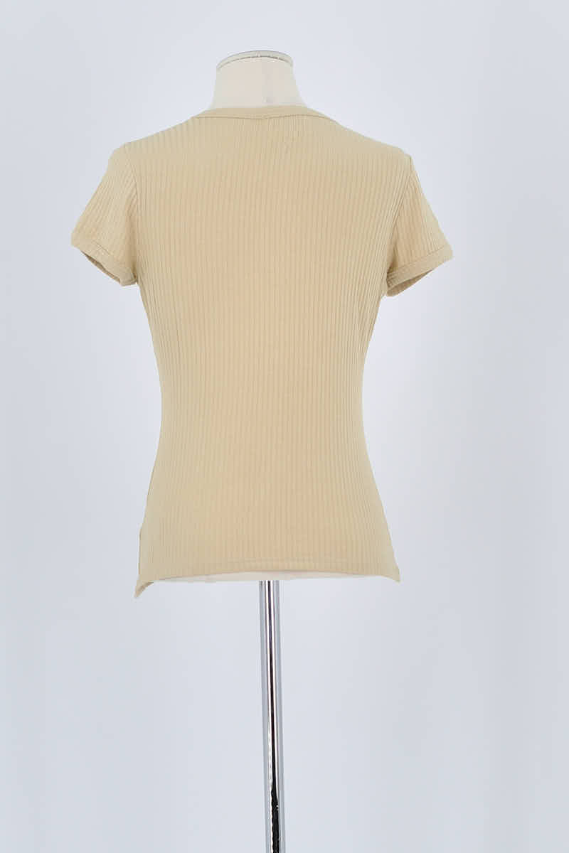 T-shirt Rouje Beige en Coton