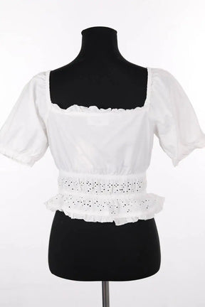 T-shirt Rouje Blanc en Coton