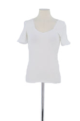 T-shirt Rouje Blanc en Coton, taille S - Seconde Main