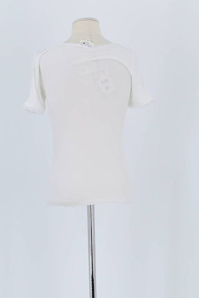 T-shirt Rouje Blanc en Coton