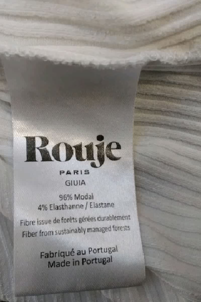 T-shirt Rouje Blanc en Coton