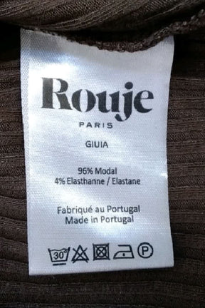T-shirt Rouje Marron en Coton