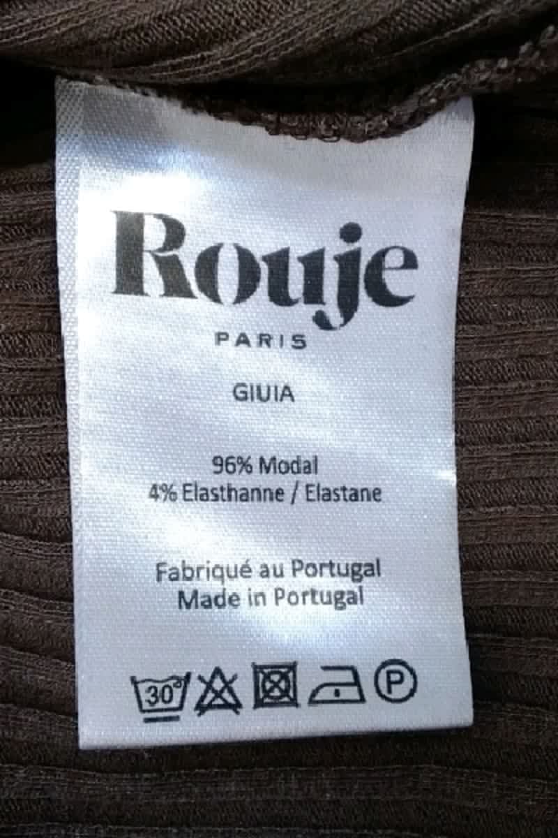 T-shirt Rouje Marron en Coton