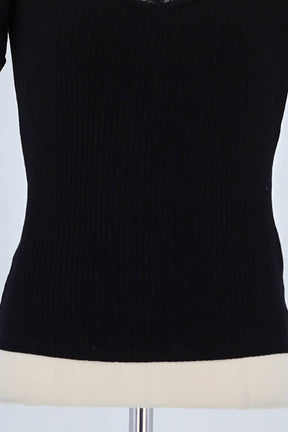 T-shirt Rouje Noir en Coton