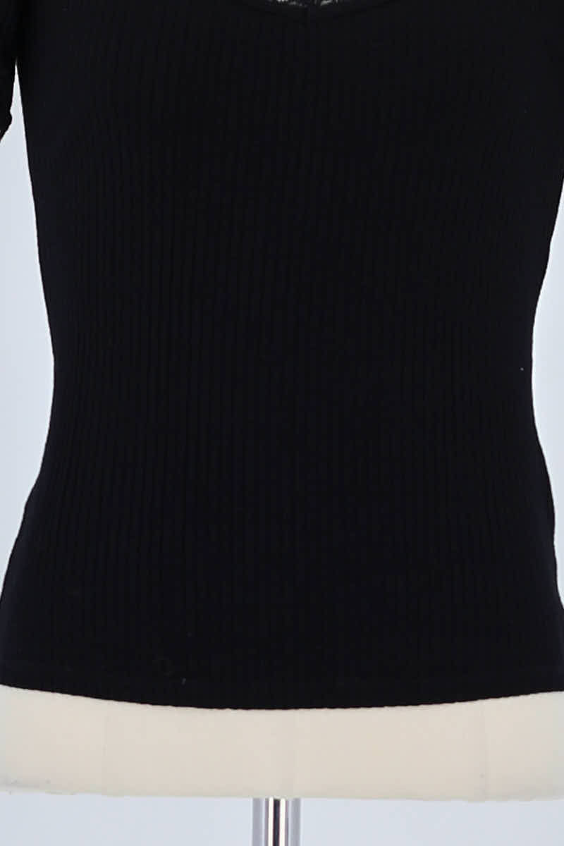 T-shirt Rouje Noir en Coton