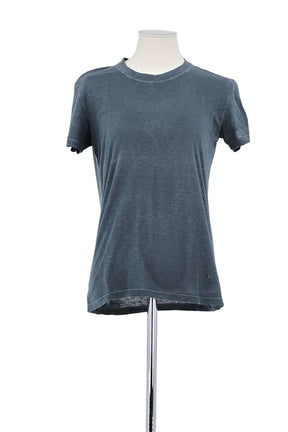 T-shirt Saint Laurent Gris en Coton, taille S - Seconde Main
