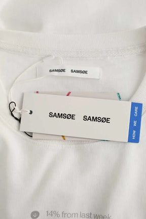 T-shirt Samsoe Samsoe Blanc en Coton