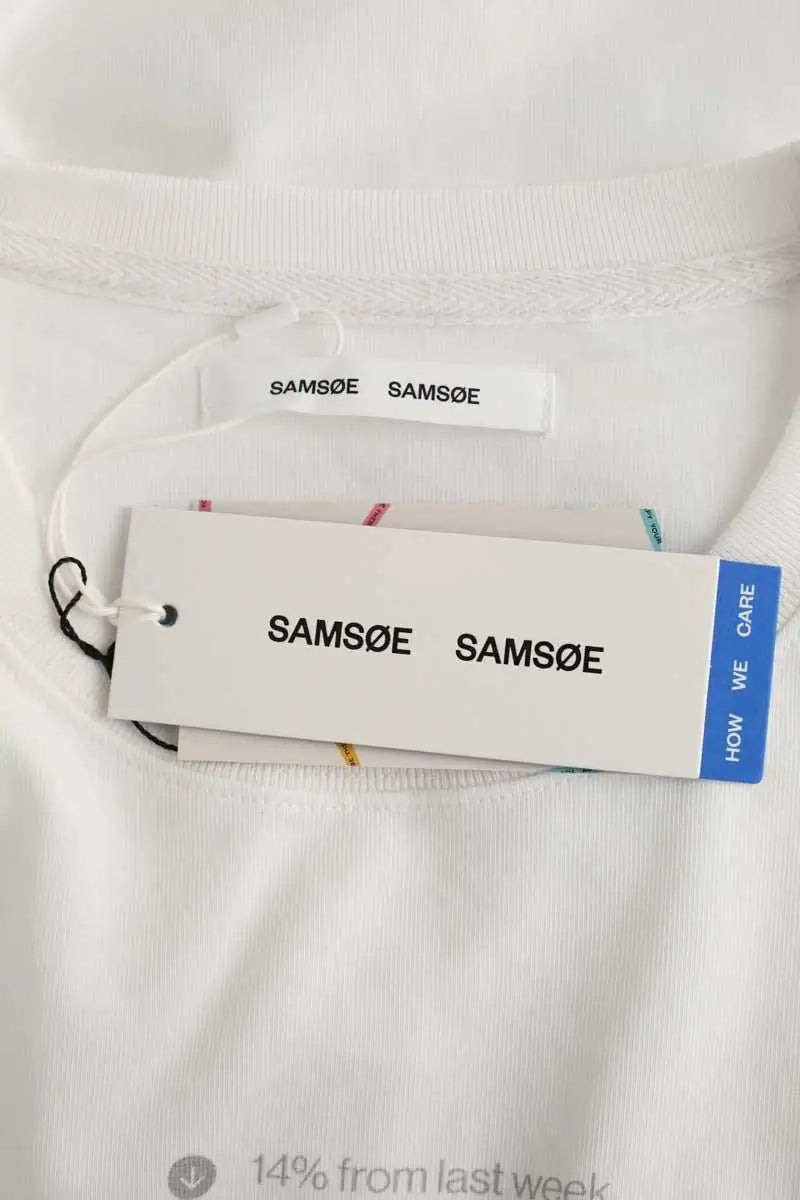 T-shirt Samsoe Samsoe Blanc en Coton
