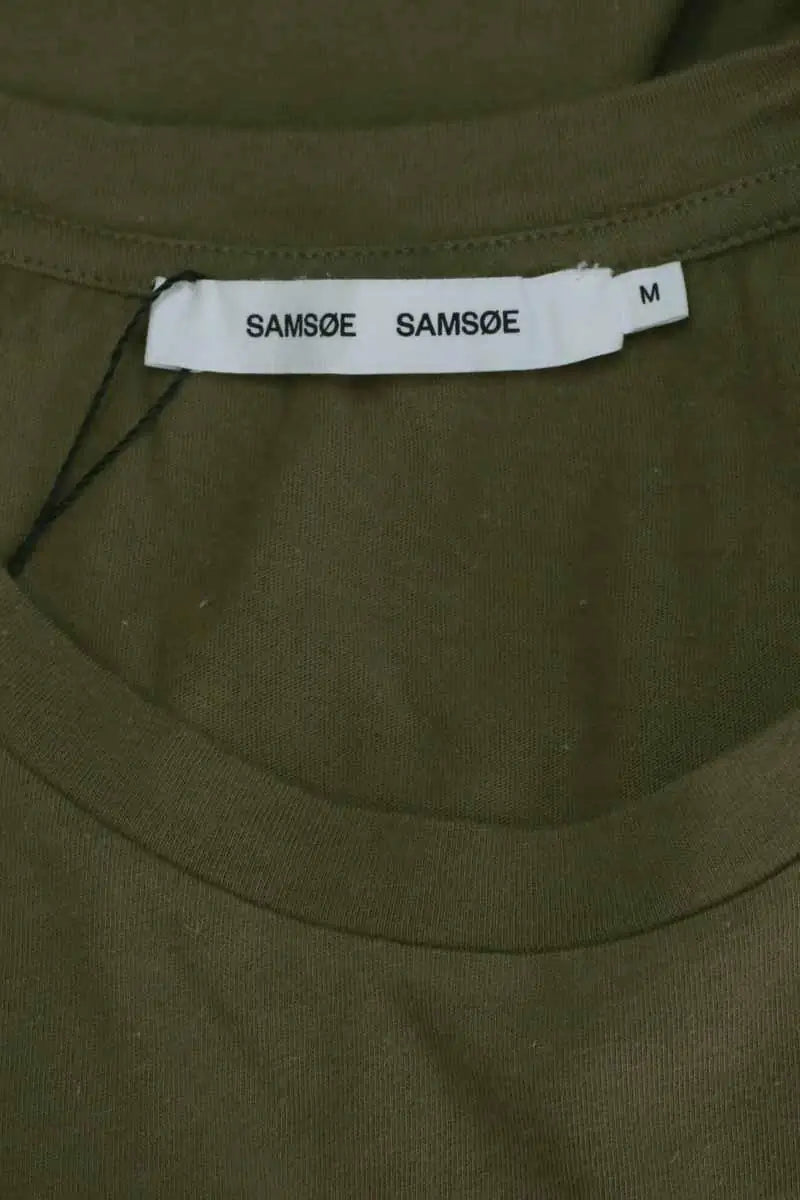 T-shirt Samsoe Samsoe Kaki en Coton