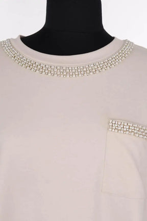 T-shirt Sandro Beige en Coton