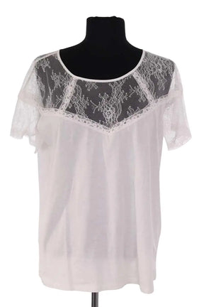 T-shirt Sandro Blanc en Coton, taille L - Seconde Main