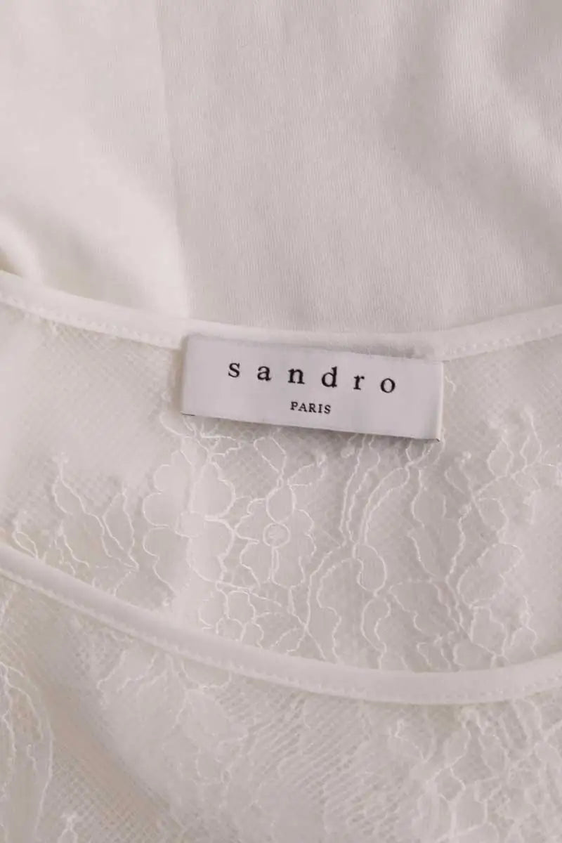 T-shirt Sandro Blanc en Coton