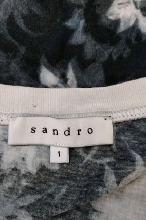 T-shirt Sandro Bleu en Coton