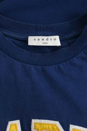 T-shirt Sandro Bleu en Coton