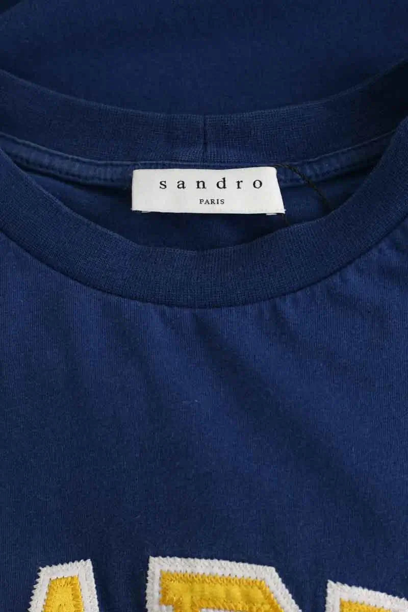 T-shirt Sandro Bleu en Coton