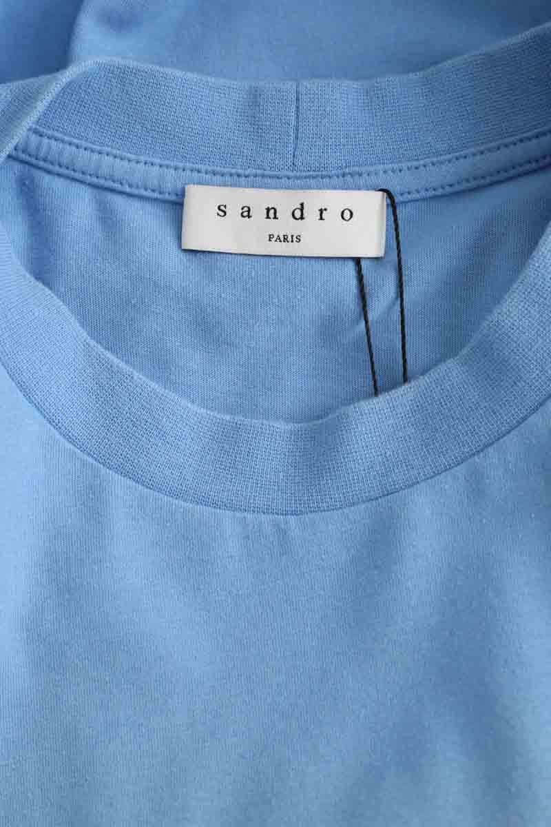 T-shirt Sandro Bleu en Coton