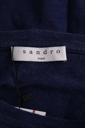 T-shirt Sandro Bleu en Lin