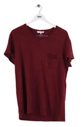 T-shirt Sandro Bordeaux en Lin, taille L - Seconde Main