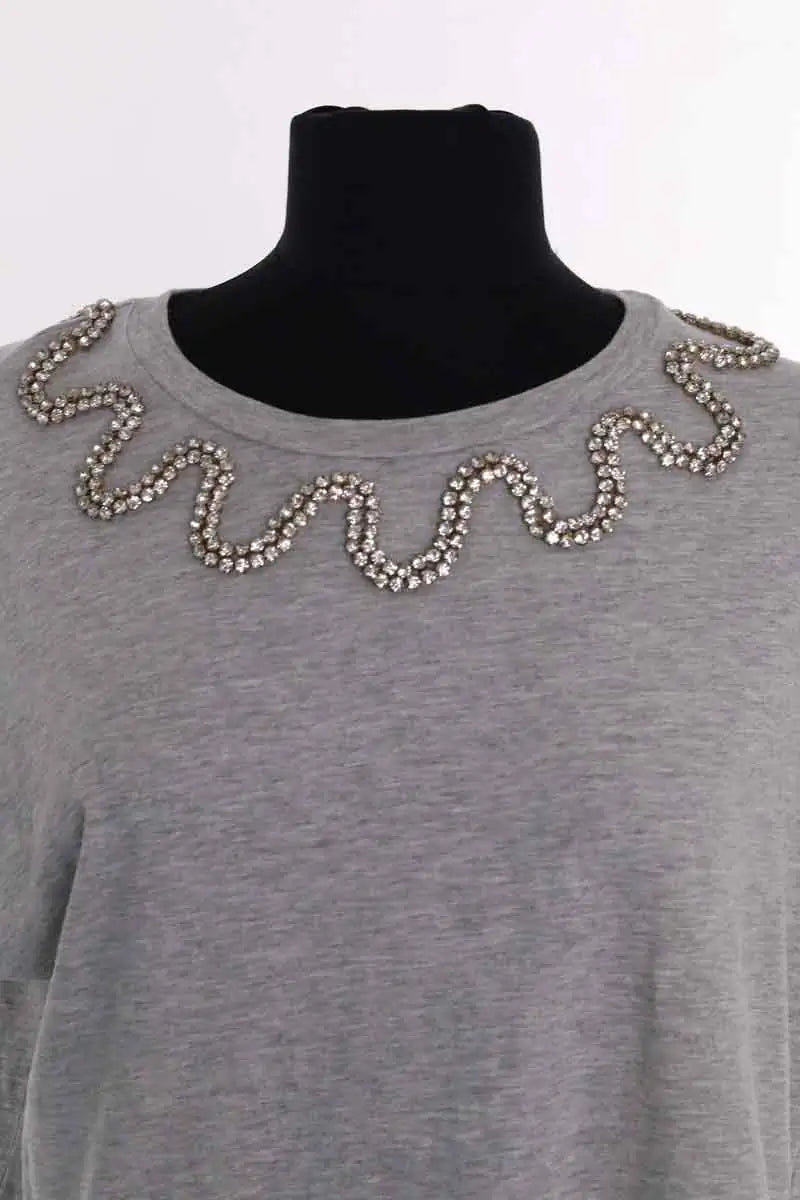 T-shirt Sandro Gris en Coton
