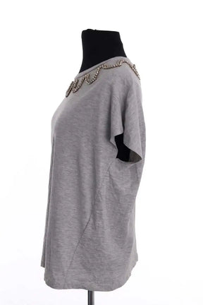 T-shirt Sandro Gris en Coton