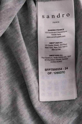 T-shirt Sandro Gris en Coton