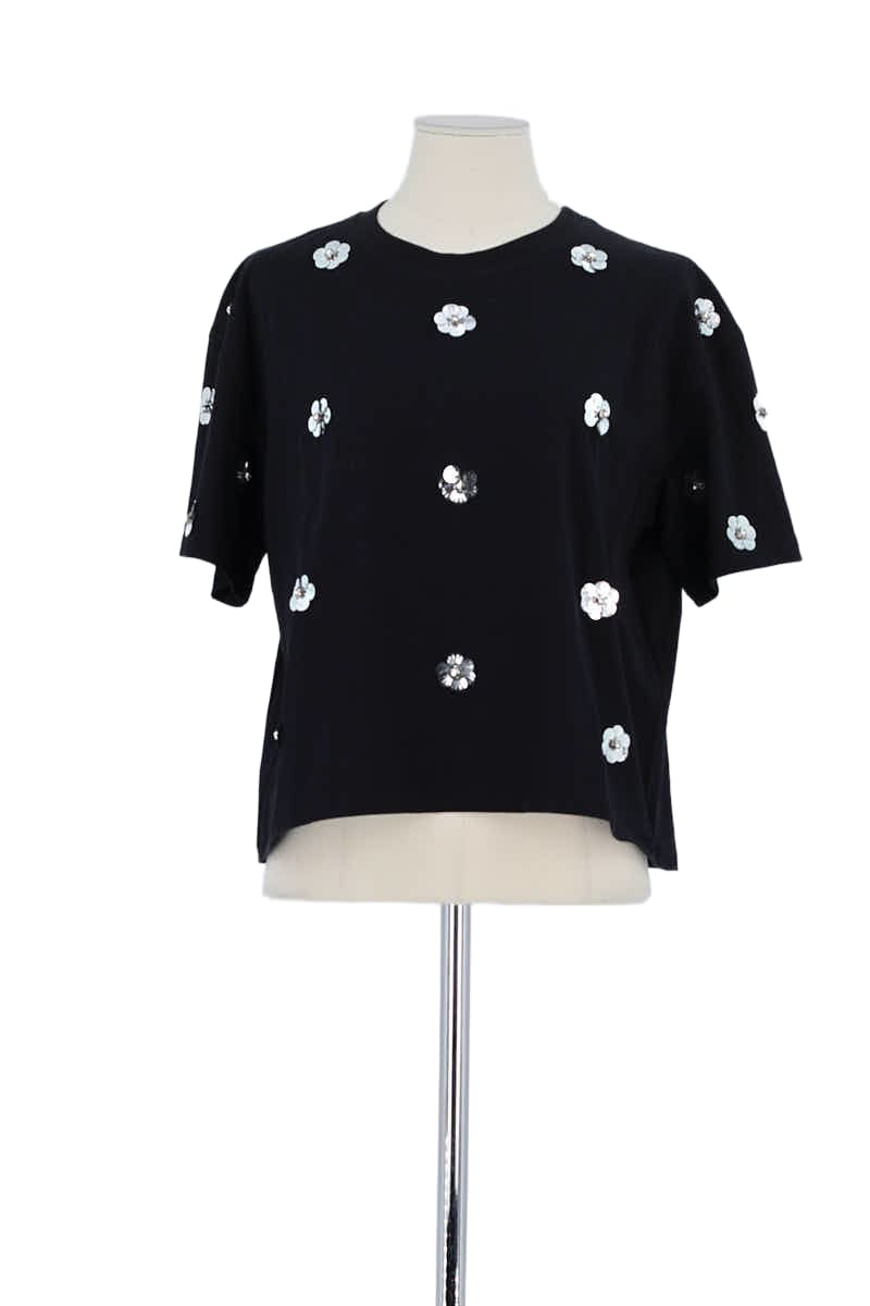 T-shirt Sandro Noir en Coton, taille S - Seconde Main