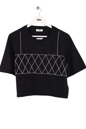 T-shirt Sandro Noir en Coton, taille XL - Seconde Main