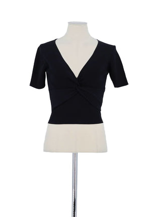 T-shirt Sandro Noir en Viscose, taille S - Seconde Main