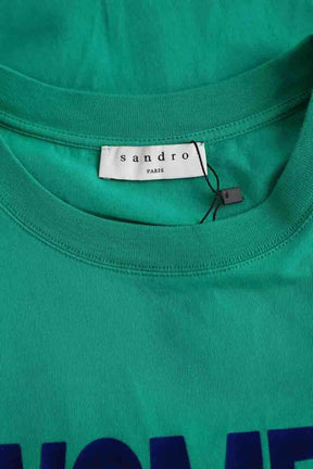 T-shirt Sandro Vert en Coton