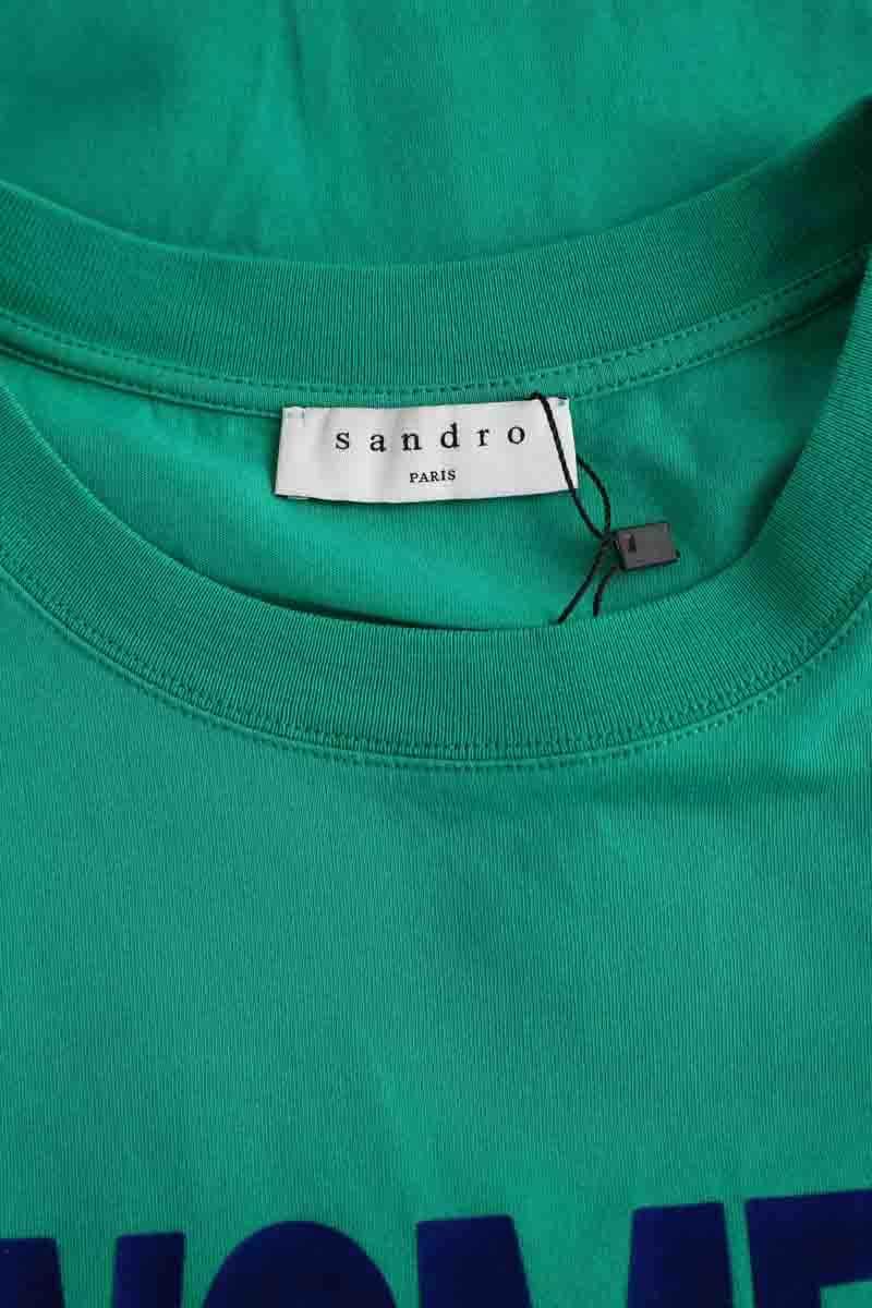 T-shirt Sandro Vert en Coton