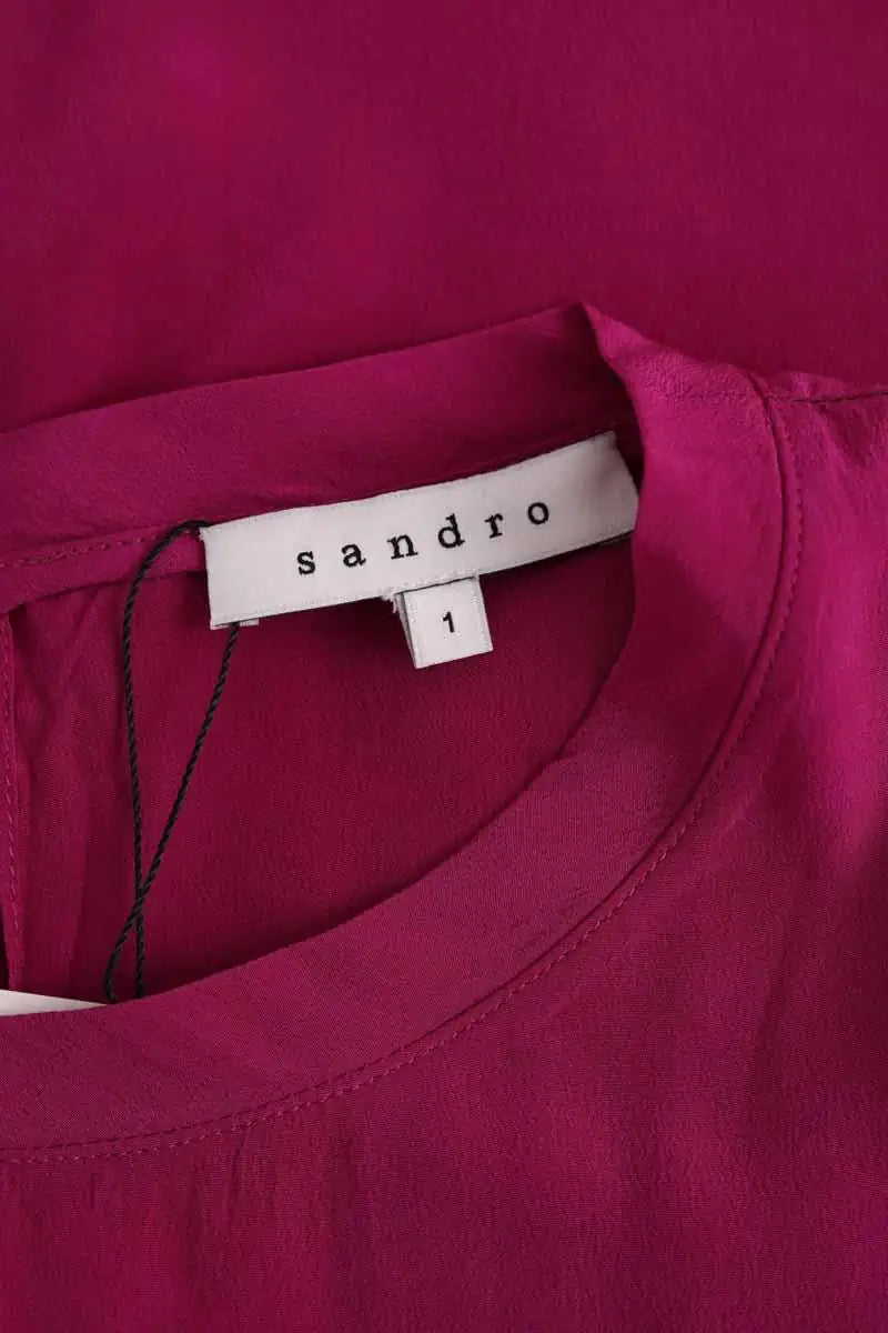 T-shirt Sandro Violet en Soie