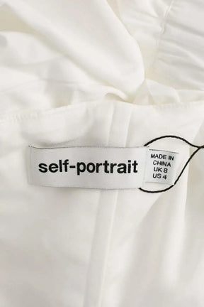 T-shirt Self-Portrait Blanc en Polyester