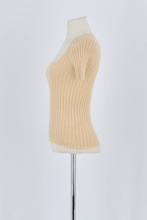 T-shirt Sézane Beige en Laine