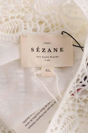 T-shirt Sézane Blanc en Coton