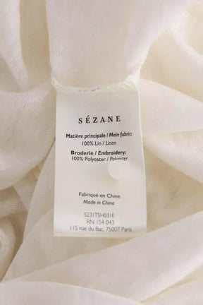 T-shirt Sézane Blanc en Coton