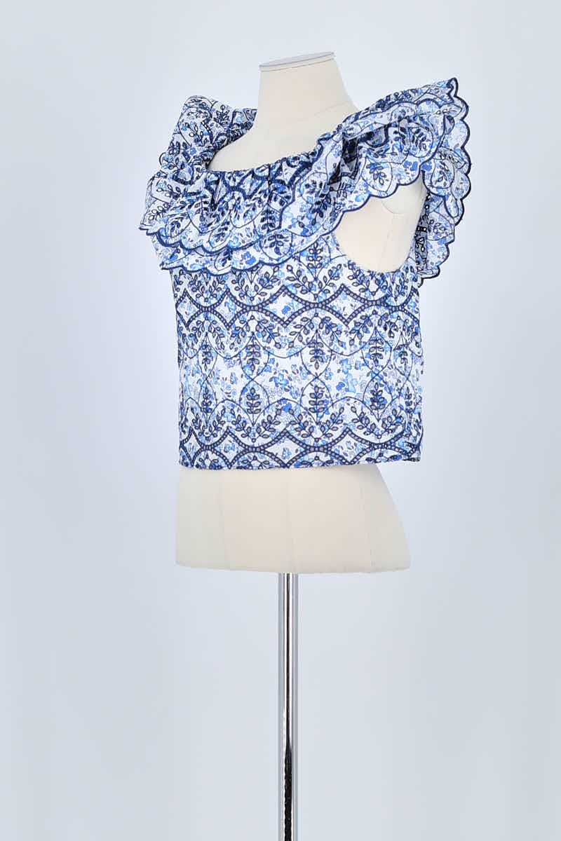 T-shirt Sézane Bleu en Polyester
