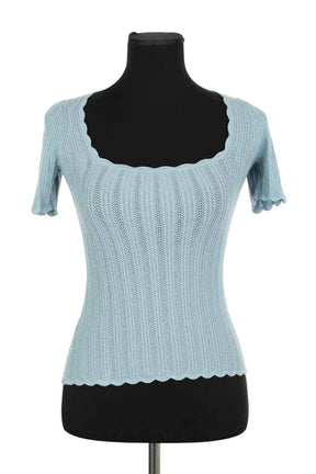 T-shirt Sézane Bleu en Viscose, taille XS - Seconde Main