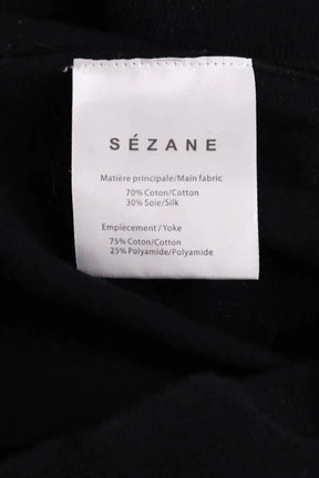 T-shirt Sézane Noir en Coton