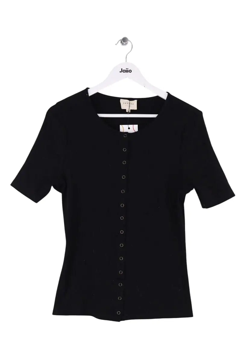 T-shirt Sézane Noir en Coton, taille XXL - Seconde Main