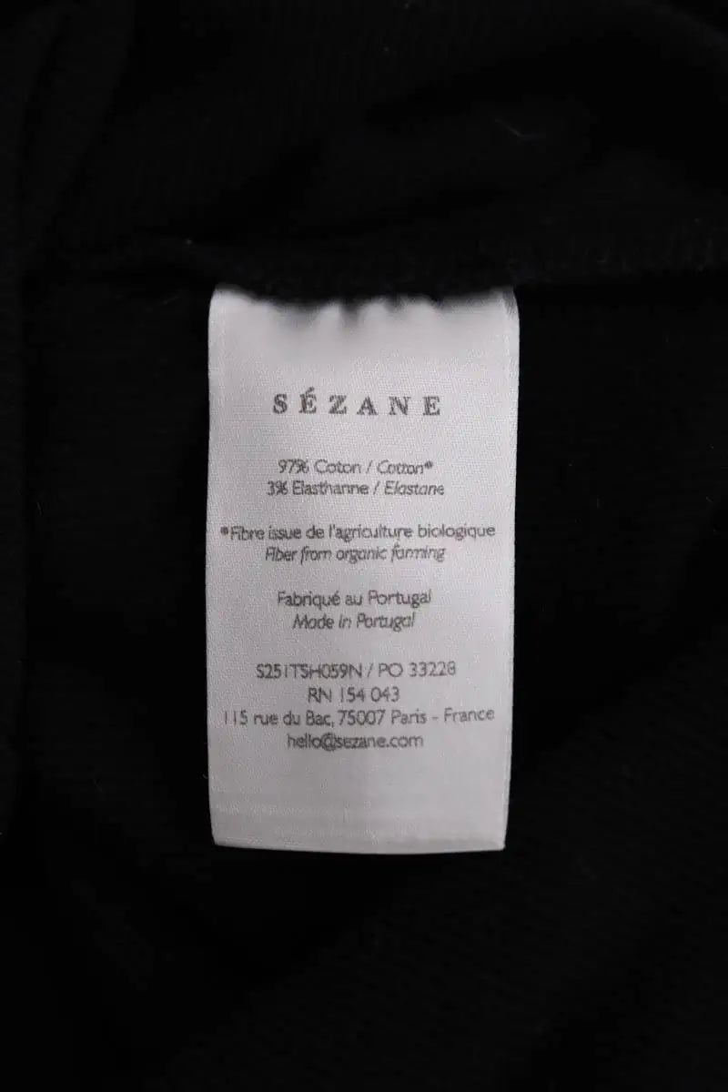 T-shirt Sézane Noir en Coton