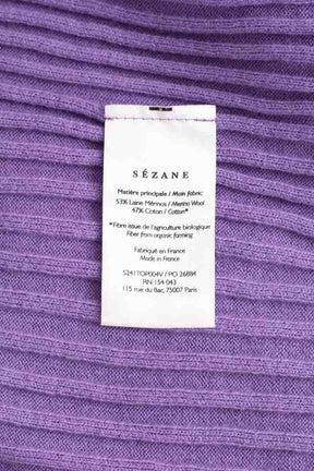 T-shirt Sézane Violet en Laine