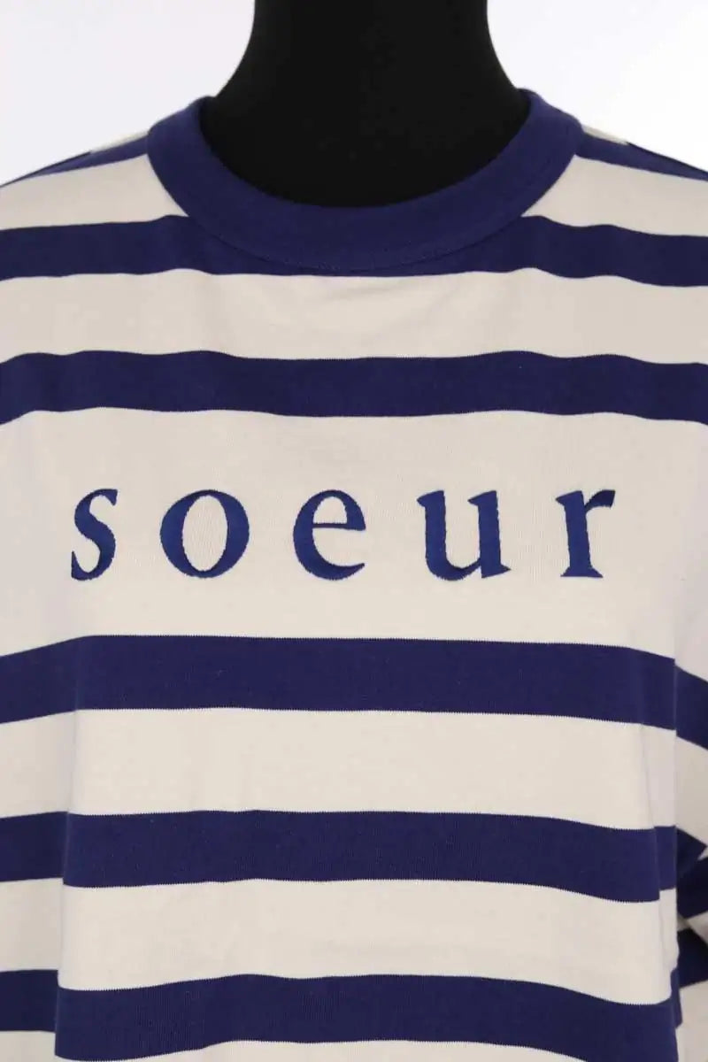 T-shirt Soeur Marine en Coton