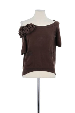 T-shirt Sonia Rykiel Marron en Coton, taille L - Seconde Main