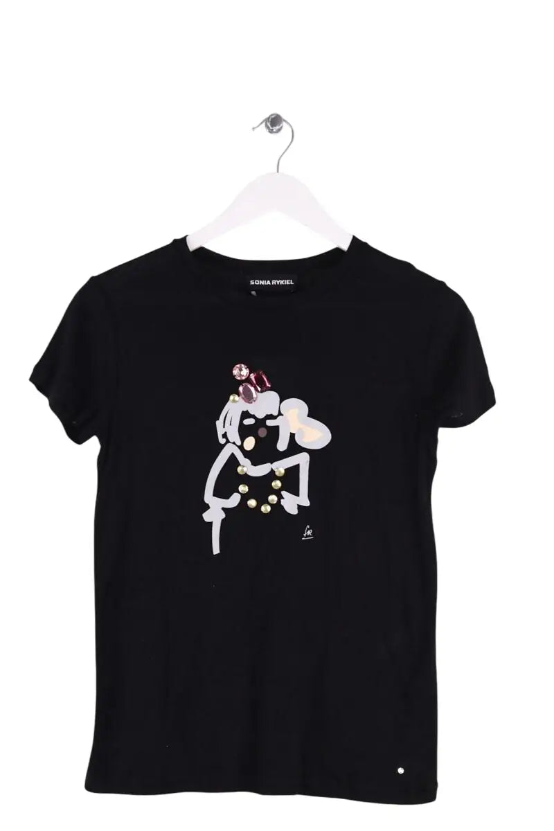 T-shirt Sonia Rykiel Noir en Coton, taille L - Seconde Main