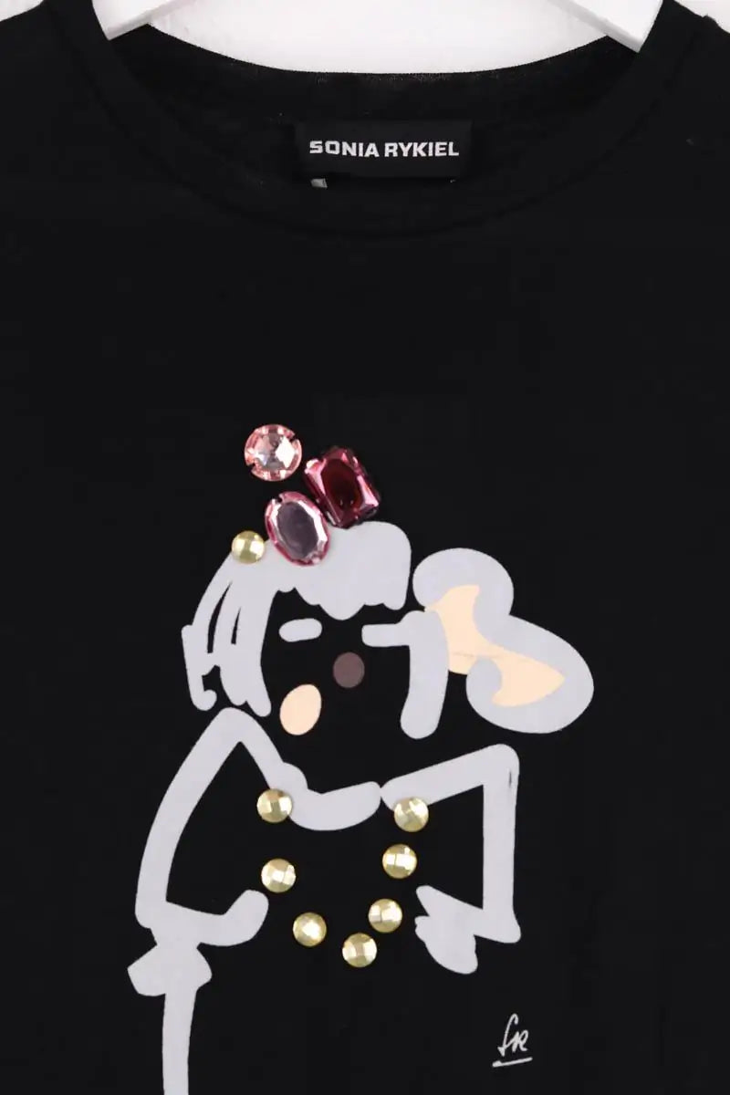 T-shirt Sonia Rykiel Noir en Coton