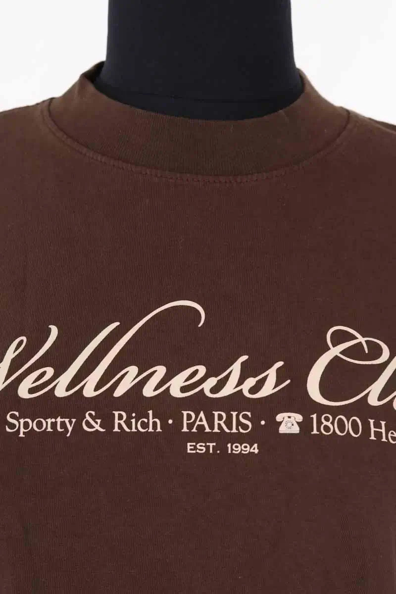 T-shirt Sporty & Rich Marron en Coton